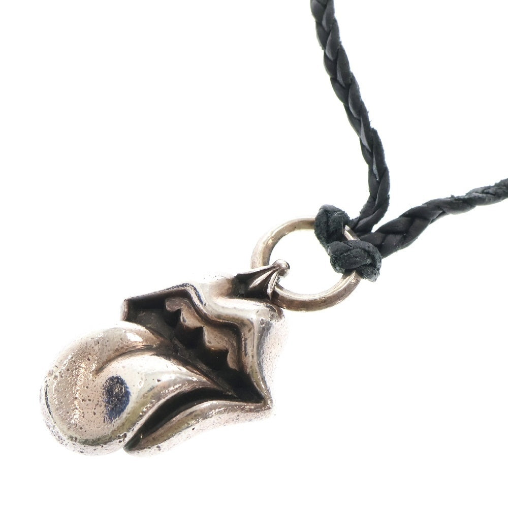 CHROME HEARTS(クロムハーツ) LIPSTONGUE PENDANT リップアンドタン ペンダントトップ スクロールチップ レザーブレイドチェーン シルバー