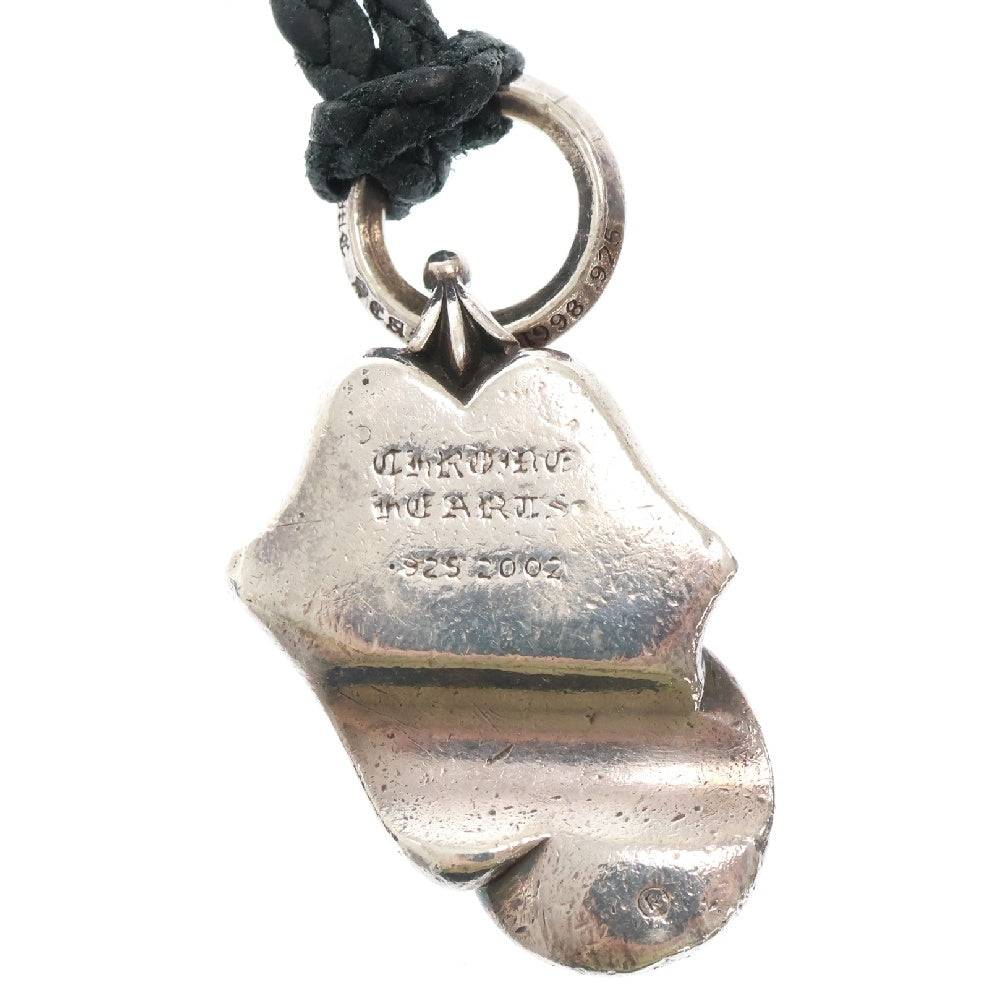 CHROME HEARTS(クロムハーツ) LIPSTONGUE PENDANT リップアンドタン ペンダントトップ スクロールチップ レザーブレイドチェーン シルバー