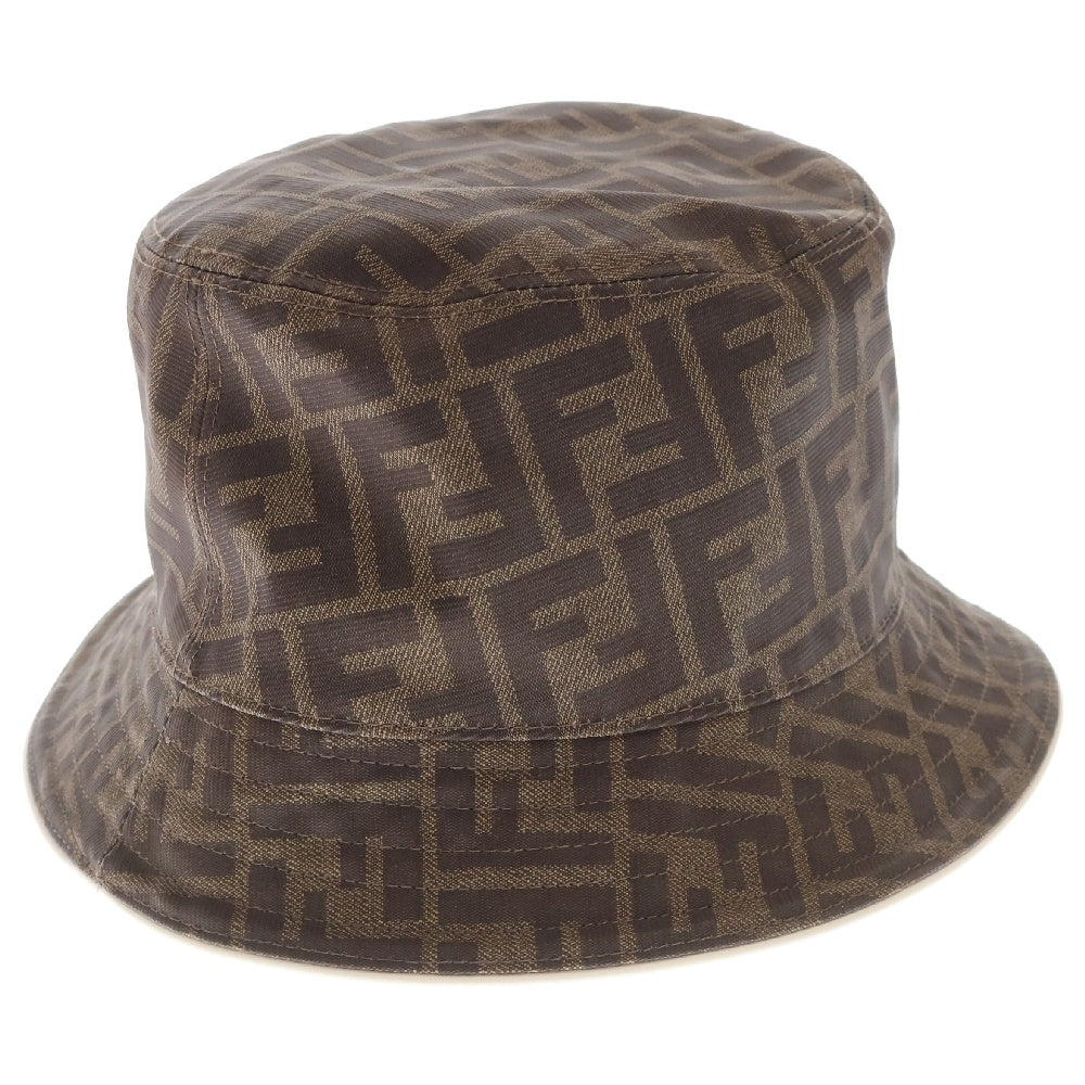 FENDI(フェンディ) ズッカ柄 バケットハット 帽子 ブラウン FXQ697