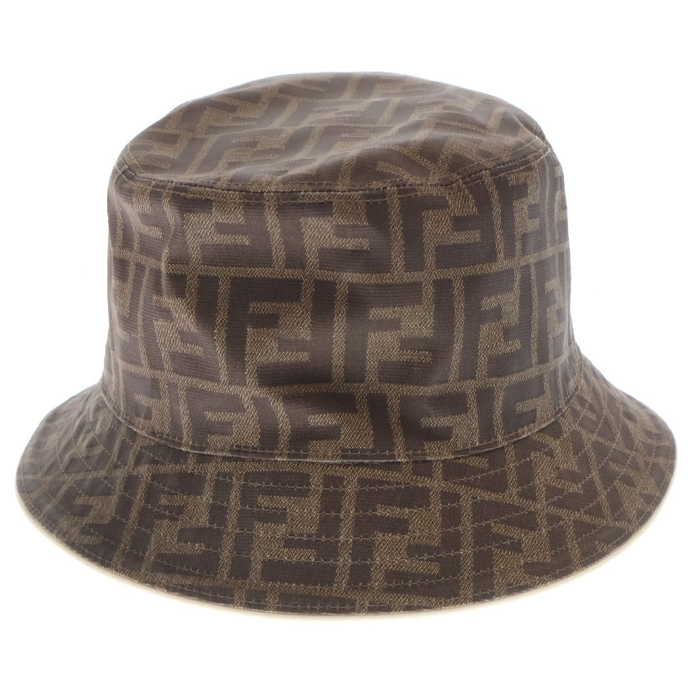FENDI(フェンディ) ズッカ柄 バケットハット 帽子 ブラウン FXQ697