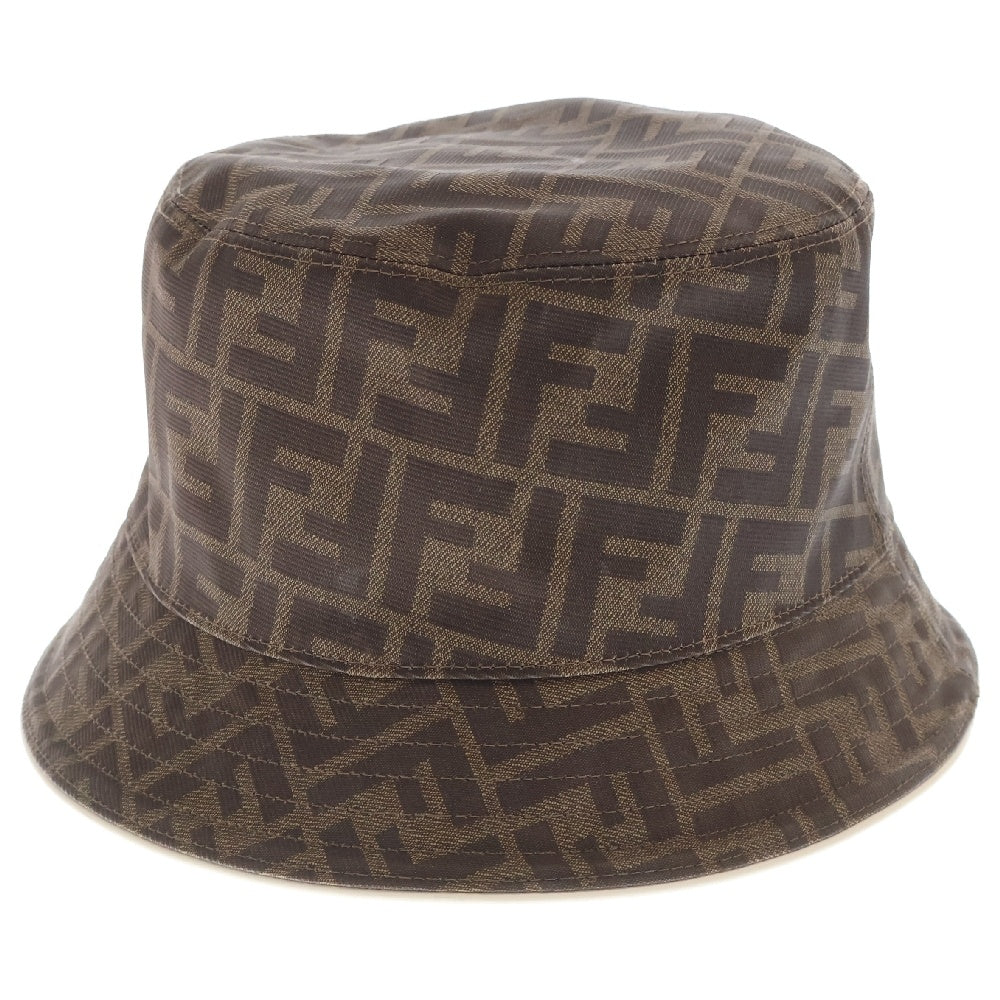 FENDI(フェンディ) ズッカ柄 バケットハット 帽子 ブラウン FXQ697