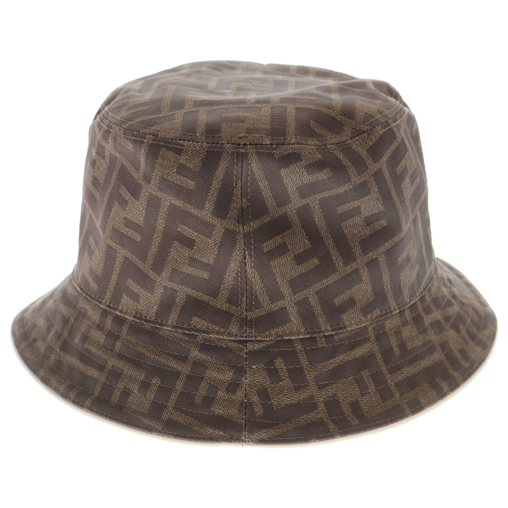 FENDI(フェンディ) ズッカ柄 バケットハット 帽子 ブラウン FXQ697