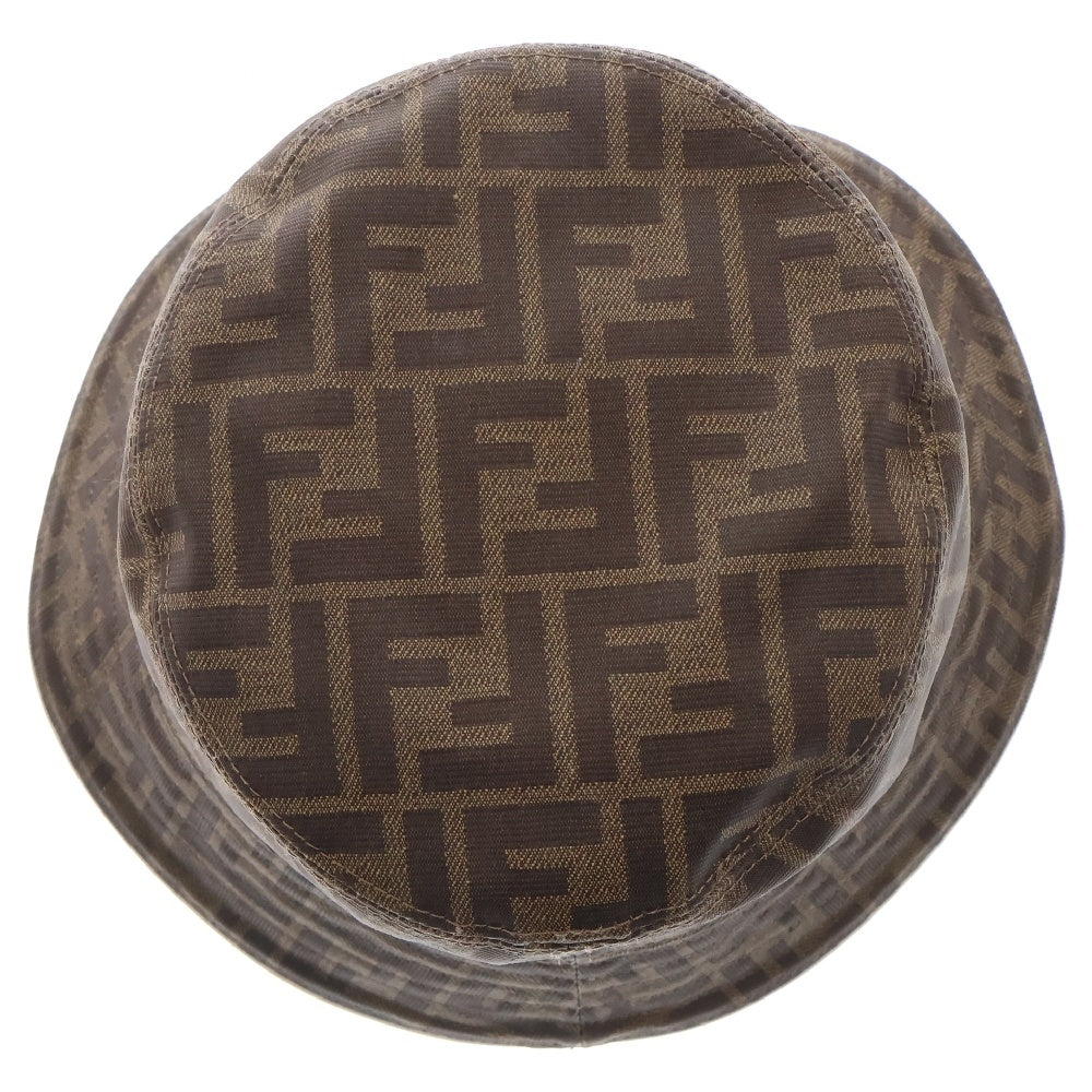 FENDI(フェンディ) ズッカ柄 バケットハット 帽子 ブラウン FXQ697