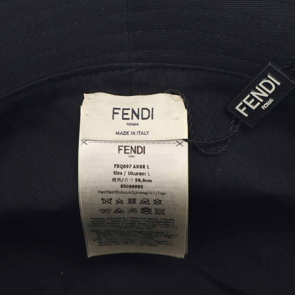 FENDI(フェンディ) ズッカ柄 バケットハット 帽子 ブラウン FXQ697