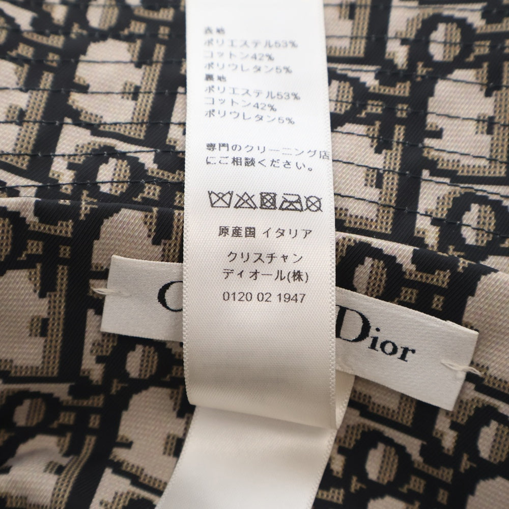 Christian Dior(クリスチャンディオール) TEDDY-D ボブハット バケットハット コットンブレンド オブリーク柄 帽子 ブラック/ブラウン 95TDD923A130 C900