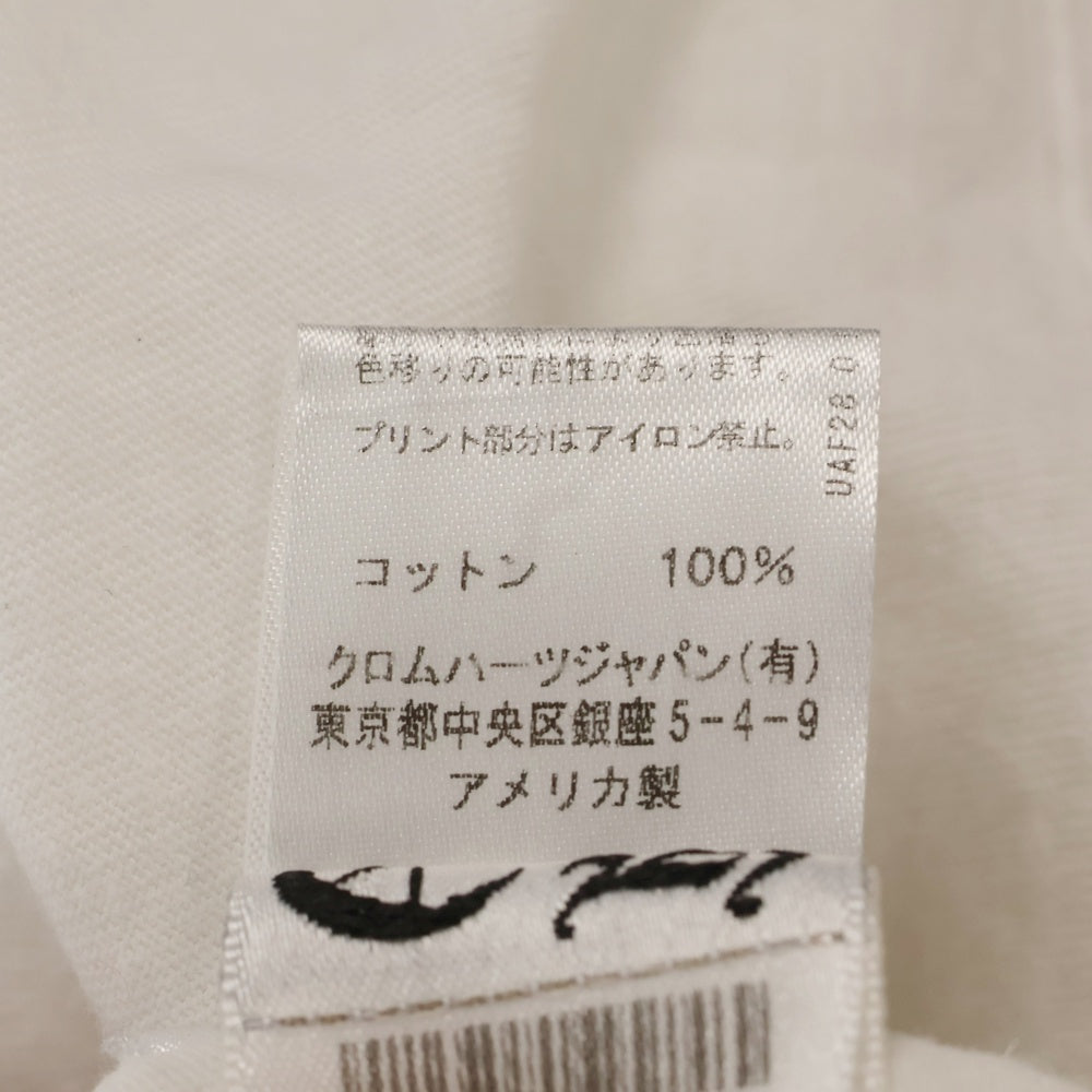 CHROME HEARTS(クロムハーツ) CH L S 1 バック英字ロゴプリント 長袖Tシャツ ロングスリーブカットソー ホワイト