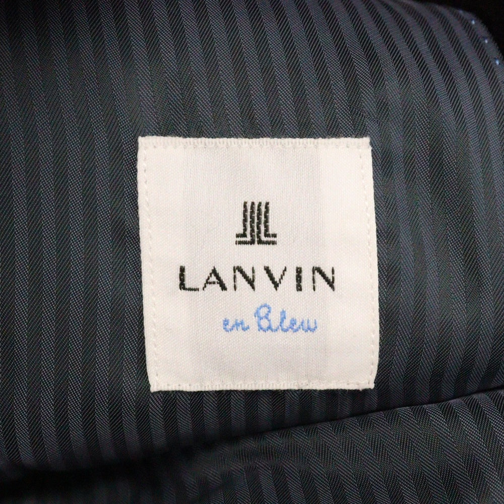 LANVIN en Bleu(ランバンオンブルー) カシミア ロゴモチーフ付き コート LB-IS-31751 ブラック