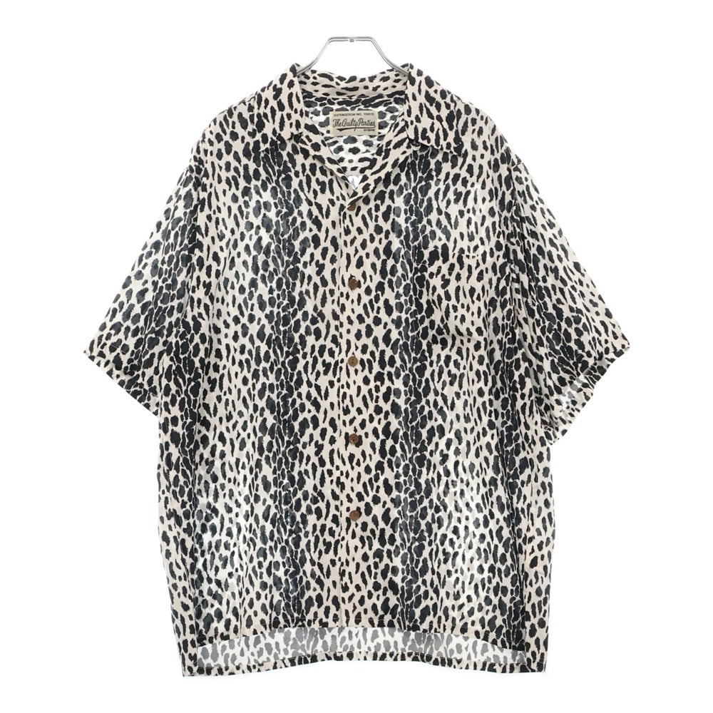 WACKO MARIA(ワコマリア) HAWAIIAN SHIRT S/S -TYPE-8 レオパード柄 ハワイアンシャツ 開襟半袖シャツ ブラック/ホワイト