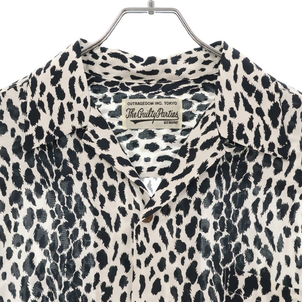 WACKO MARIA(ワコマリア) HAWAIIAN SHIRT S/S -TYPE-8 レオパード柄 ハワイアンシャツ 開襟半袖シャツ ブラック/ホワイト
