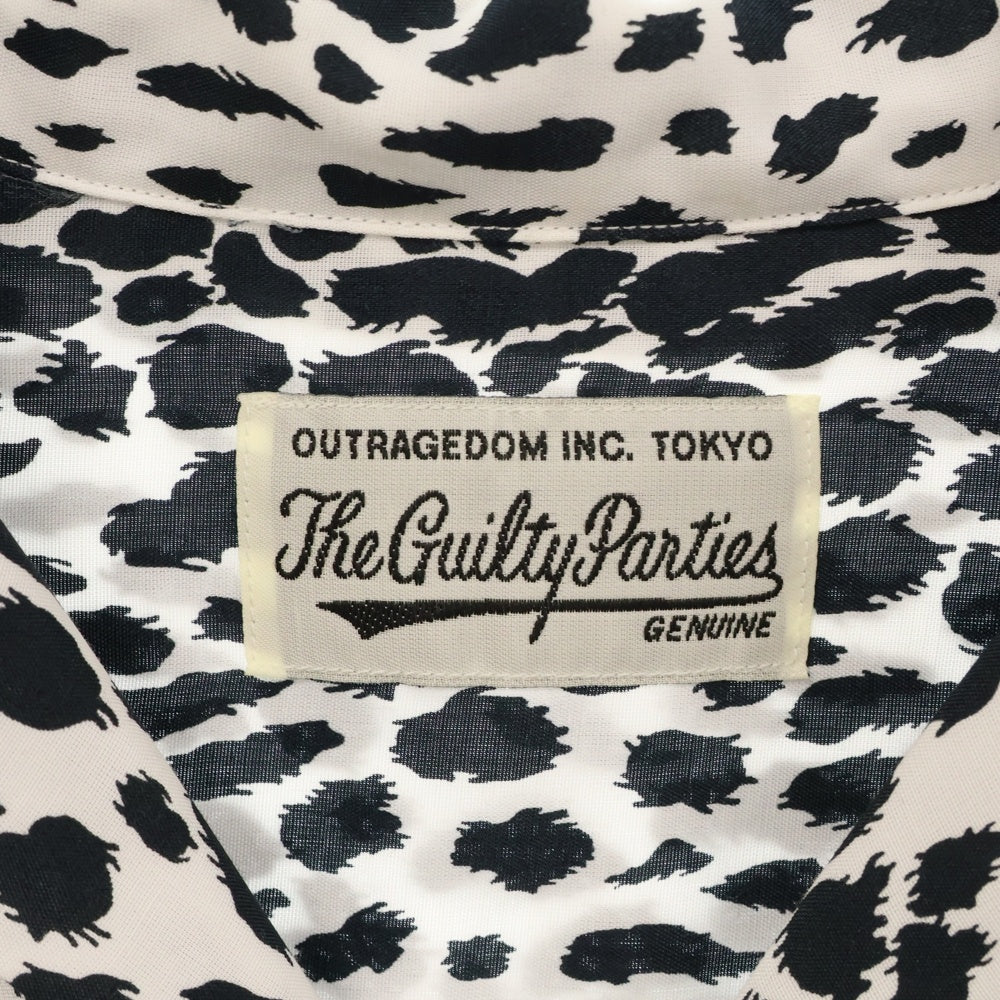 WACKO MARIA(ワコマリア) HAWAIIAN SHIRT S/S -TYPE-8 レオパード柄 ハワイアンシャツ 開襟半袖シャツ ブラック/ホワイト