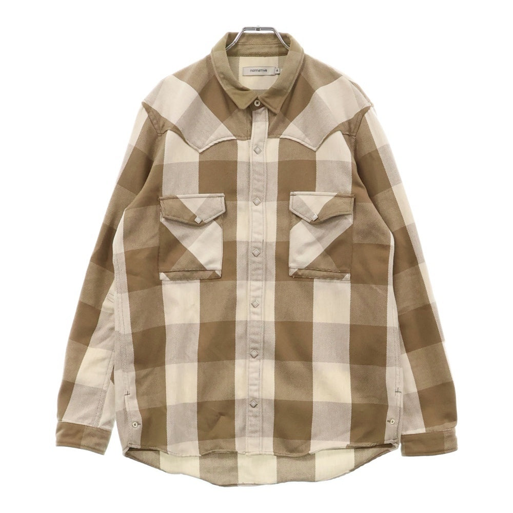 nonnative(ノンネイティブ) バッファローチェック ウエスタン シャツ NN-S3007 ベージュ