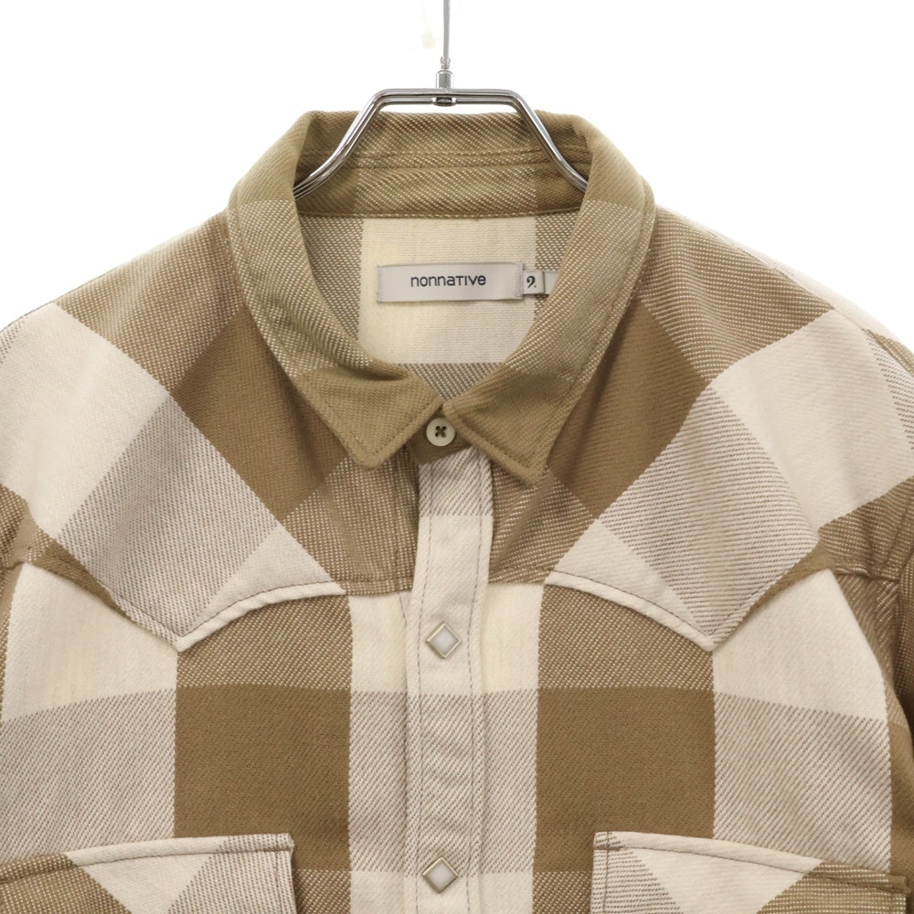 nonnative(ノンネイティブ) バッファローチェック ウエスタン シャツ NN-S3007 ベージュ