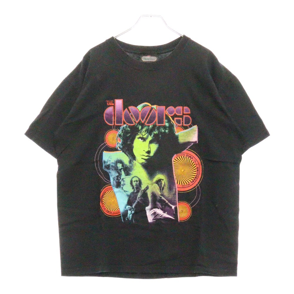 VINTAGE(ヴィンテージ) THE DOORS バンドプリント クルーネック半袖Tシャツカットソー ブラック