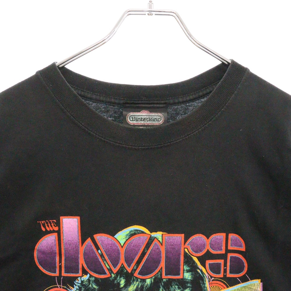VINTAGE(ヴィンテージ) THE DOORS バンドプリント クルーネック半袖Tシャツカットソー ブラック