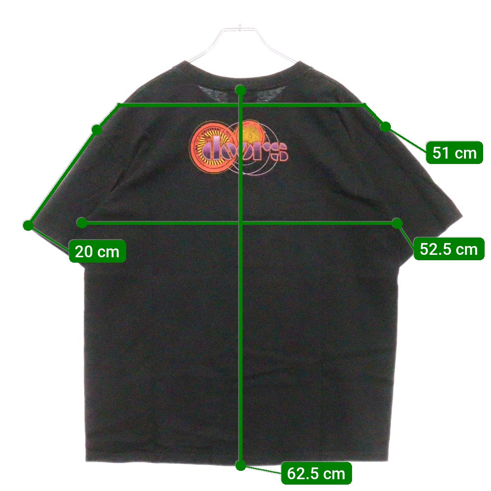 VINTAGE(ヴィンテージ) THE DOORS バンドプリント クルーネック半袖Tシャツカットソー ブラック