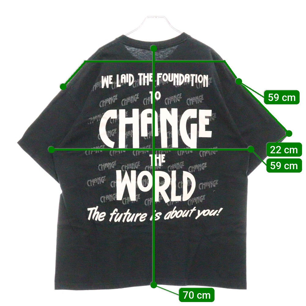 VINTAGE(ヴィンテージ) OBAMA TEE オバマ 両面プリント 半袖クルーネックTシャツカットソー ブラック GILDANタグ