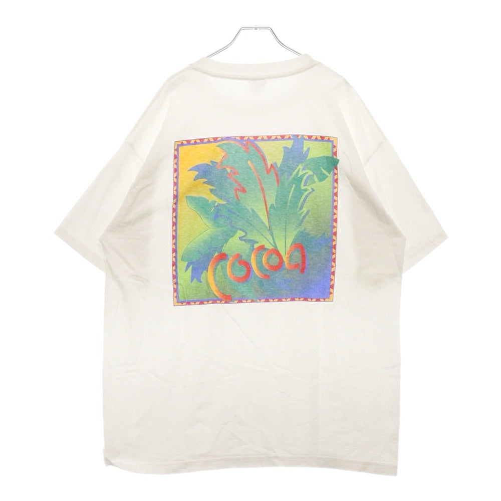 VINTAGE(ヴィンテージ) COCOA プリントクルーネック 半袖Tシャツカットソー ホワイト