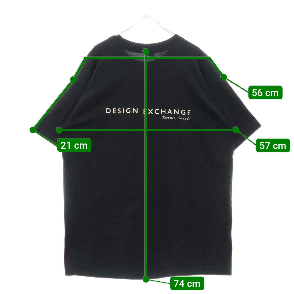 VINTAGE(ヴィンテージ) DESIGN EXCHANGE プリント クルーネック半袖Tシャツカットソー ブラック