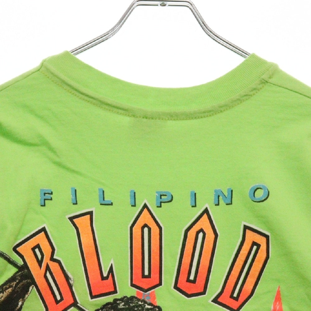 VINTAGE(ヴィンテージ) 90S FILIPIND STRENGTH バッグプリント クルーネックTシャツカットソー グリーン