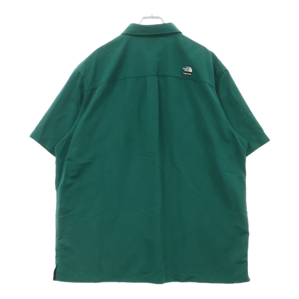 SUPREME(シュプリーム) 22SS ×THE NORTH FACE Trekking S/S Shirt ロゴ トラッキングシャツ 半袖シャツ NR02211I グリーン