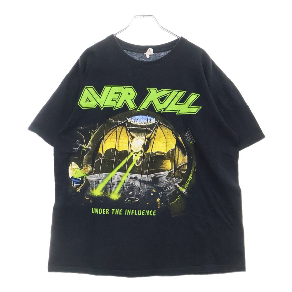 VINTAGE(ヴィンテージ) 00s OVER KILL UNDER THE INFLUENCE TEE オーバーキル フロントプリント Tシャツ 半袖カットソー ブラック