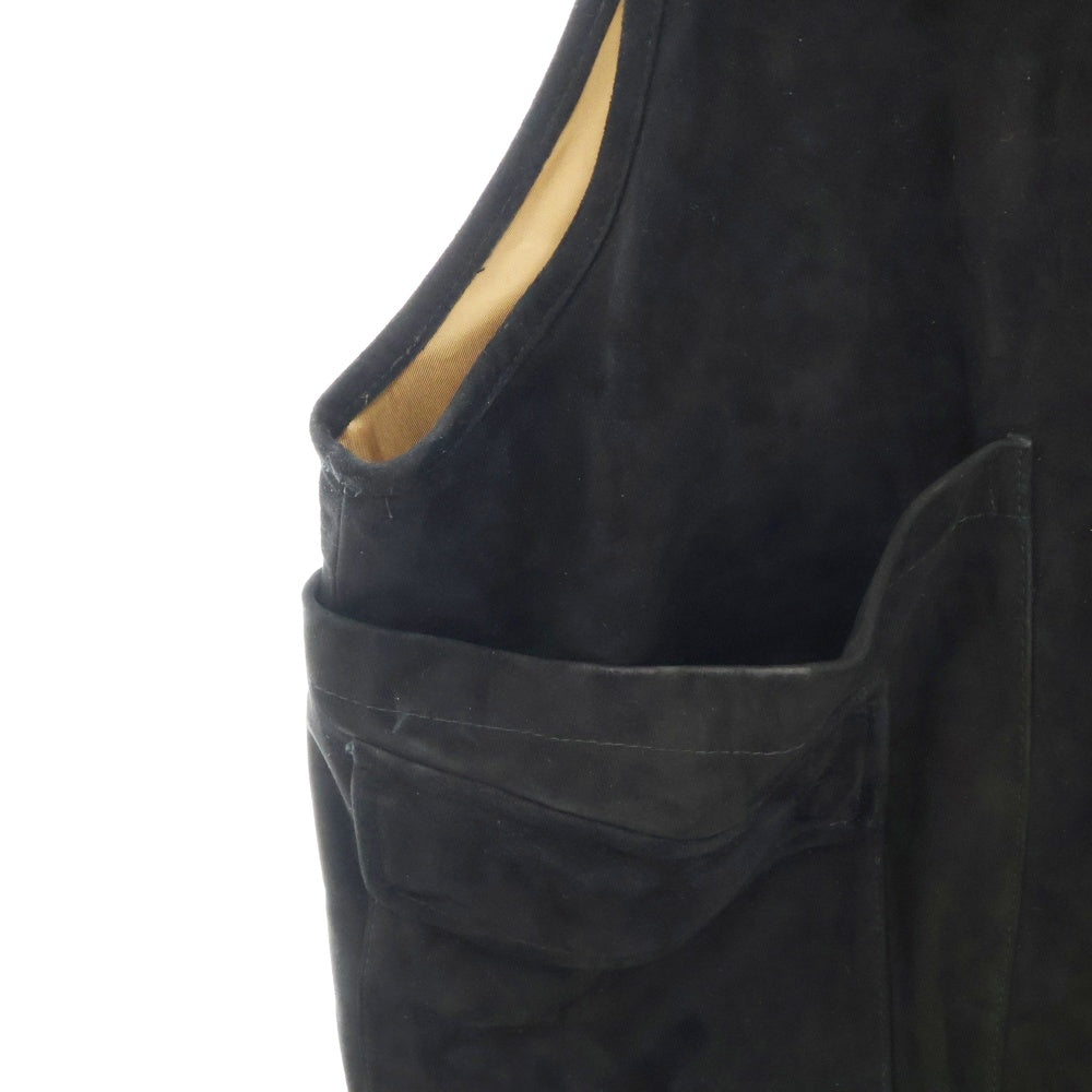 Cinquanta(チンクアンタ) GOAT LEATHER BEST ゴートレザー ジップアップ ベスト P-206 2011 999 ブラック