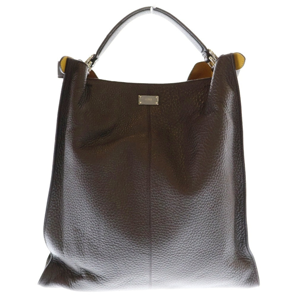 FENDI(フェンディ) 2WAY ピーカブー エックスライトフィット レザー トートバッグ ショルダーバッグ 7VA447 A6FW F1645 ブラウン