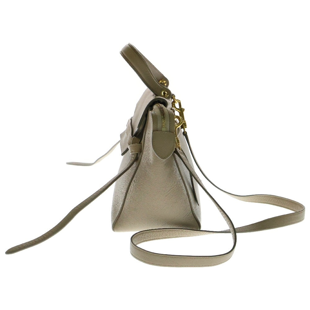 CELINE(セリーヌ) 2WAY グレインドカーフスキン ナノショルダーバッグ ハンドバッグ ベージュ