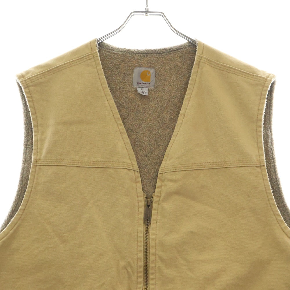 CARHARTT(カーハート) ARBOR VEST ジップアップ ボアライナー ベスト ジャケット クリーム