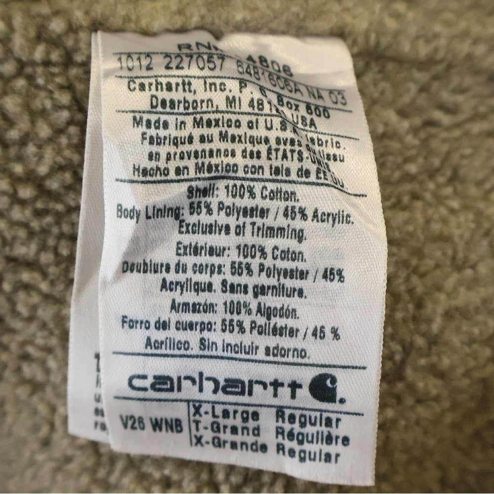 CARHARTT(カーハート) ARBOR VEST ジップアップ ボアライナー ベスト ジャケット クリーム
