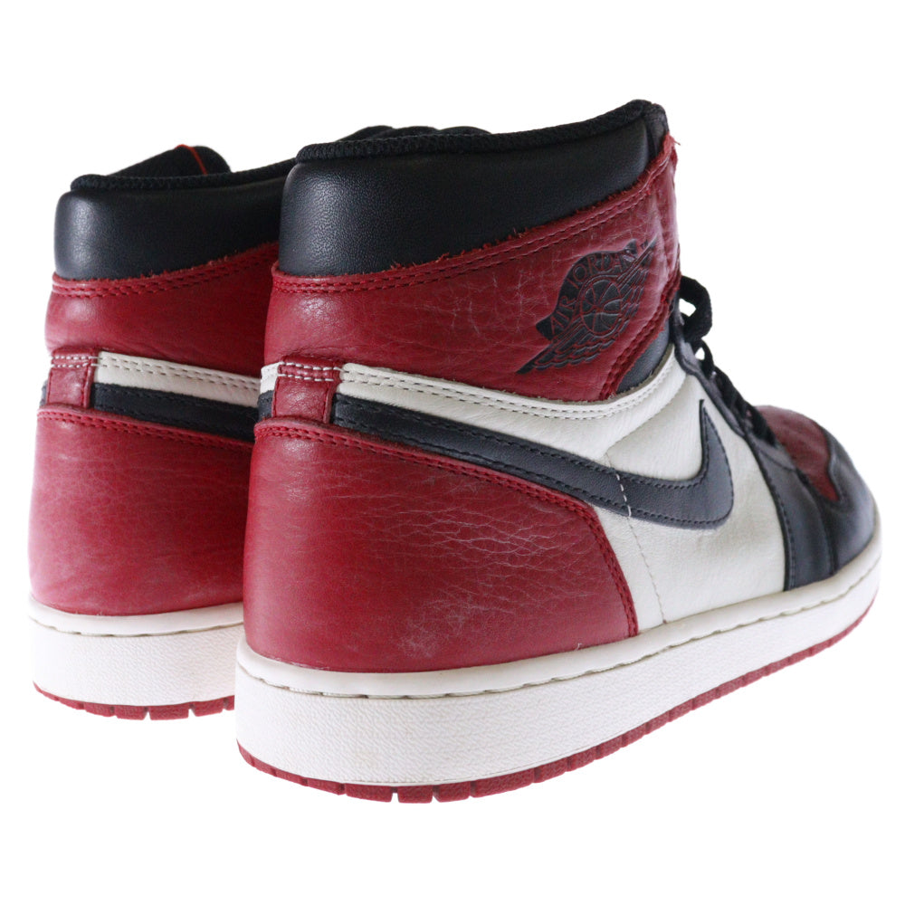 NIKE(ナイキ) AIR JORDAN 1 RETRO HIGH OG BRED TOE エアジョーダン1 ブレッドトゥ ハイカットスニーカー レッド/ブラック US10/28cm 555088-610