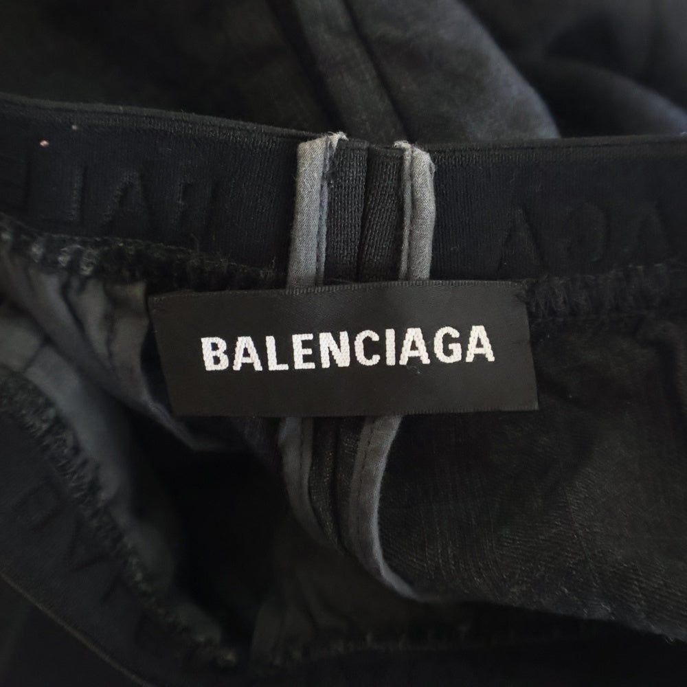 BALENCIAGA(バレンシアガ) 20AW Logo Waistband Checked Trousers ロゴプリント トラウザーズパンツ チェックパンツ グレー 583836 TFT07