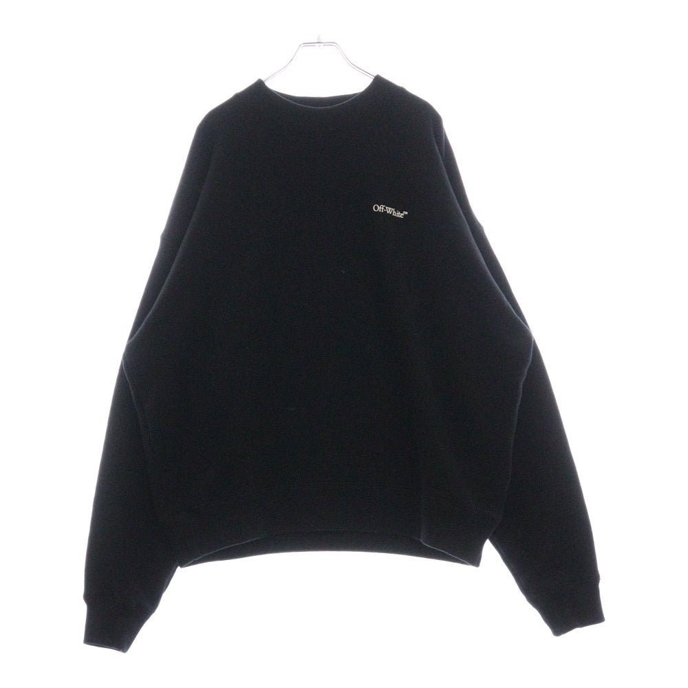OFF-WHITE(オフホワイト) 3Dバックロゴ クルーネックスウェットシャツ トレーナー OMBA054F24FLE002 ブラック