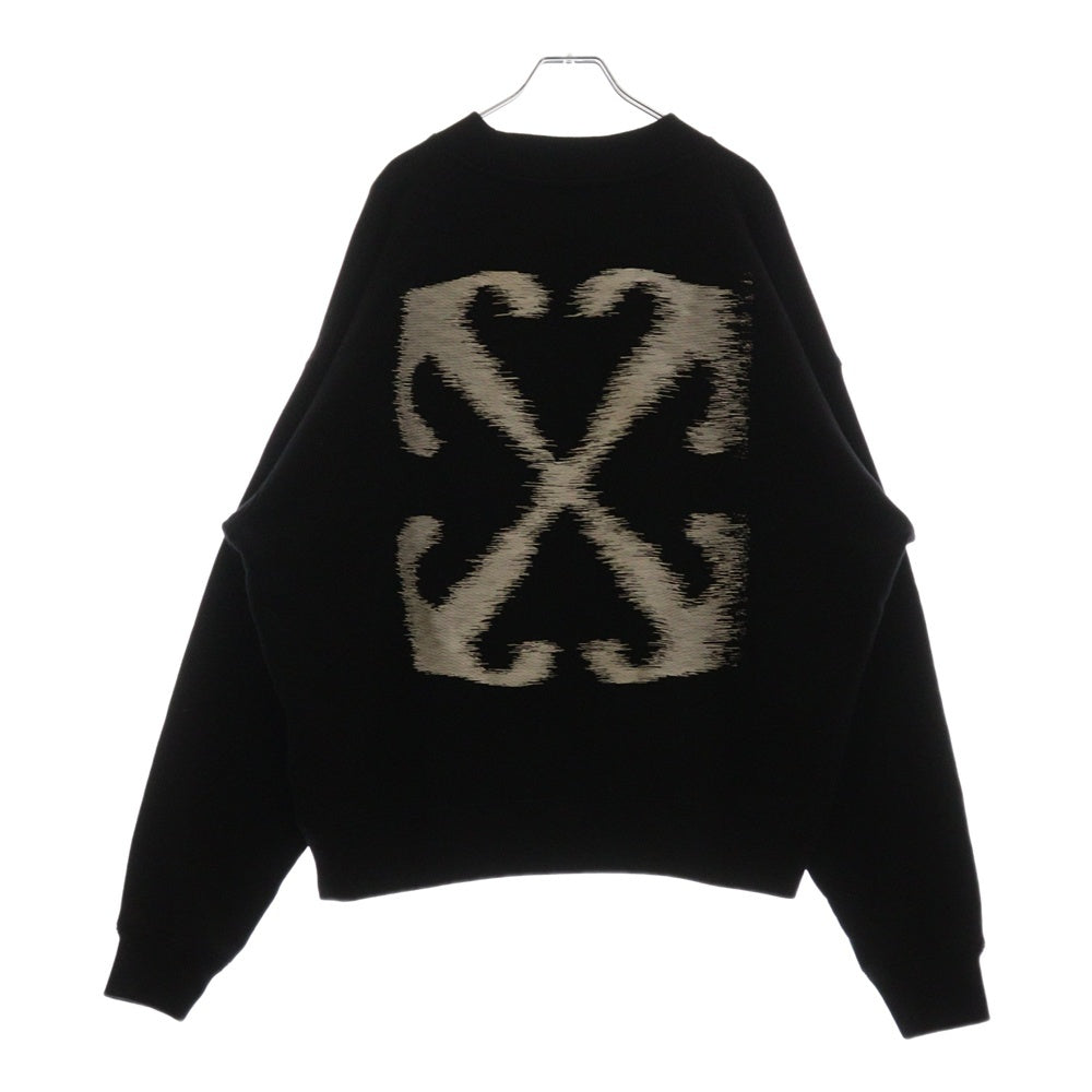 OFF-WHITE(オフホワイト) 3Dバックロゴ クルーネックスウェットシャツ トレーナー OMBA054F24FLE002 ブラック
