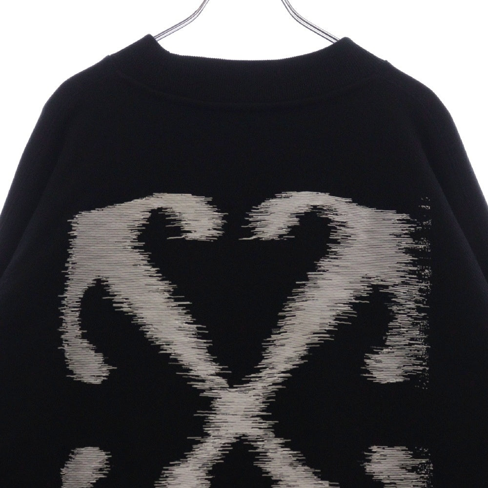 OFF-WHITE(オフホワイト) 3Dバックロゴ クルーネックスウェットシャツ トレーナー OMBA054F24FLE002 ブラック