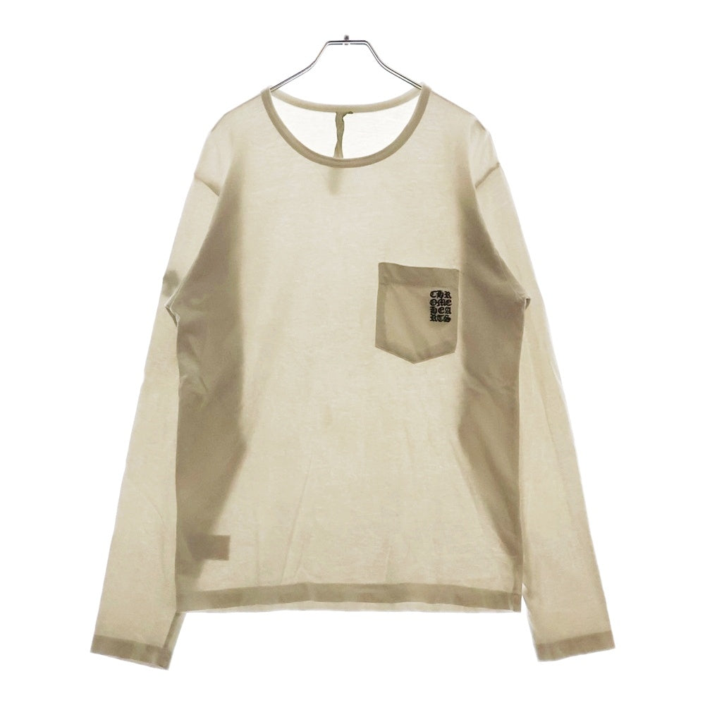 CHROME HEARTS(クロムハーツ) Y NOT L/S Tee ワイノット ロゴ刺繍 ロングスリーブTシャツ 長袖カットソー ホワイト