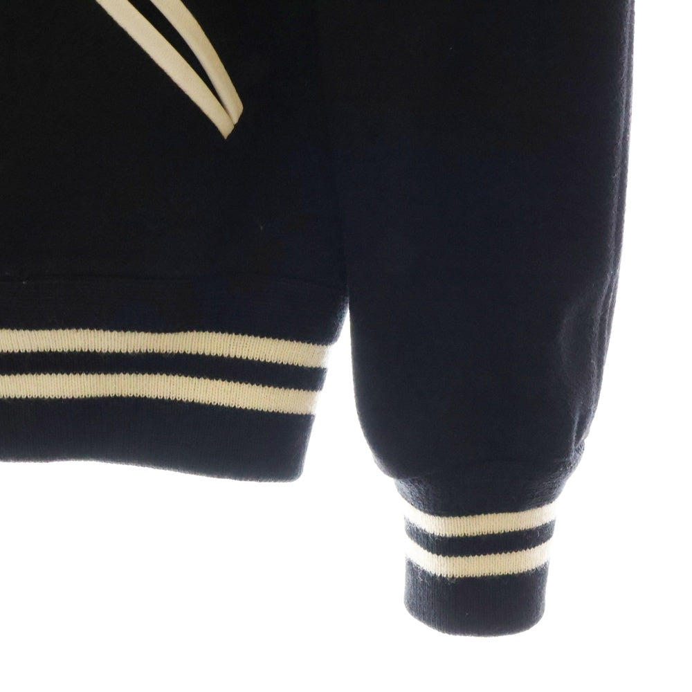 SAINT LAURENT PARIS(サンローランパリ) 13AW TEDDYJACKET テディジャケット レザートリムスタジャン 325138 Y800B ブラック/ホワイト