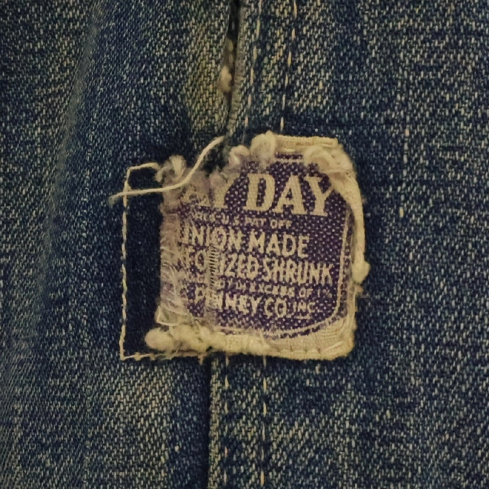 VINTAGE(ヴィンテージ) 40s PENNEY'S PAYDAY ペニーズ ペイデイ デニム オーバーオール インディゴブルー
