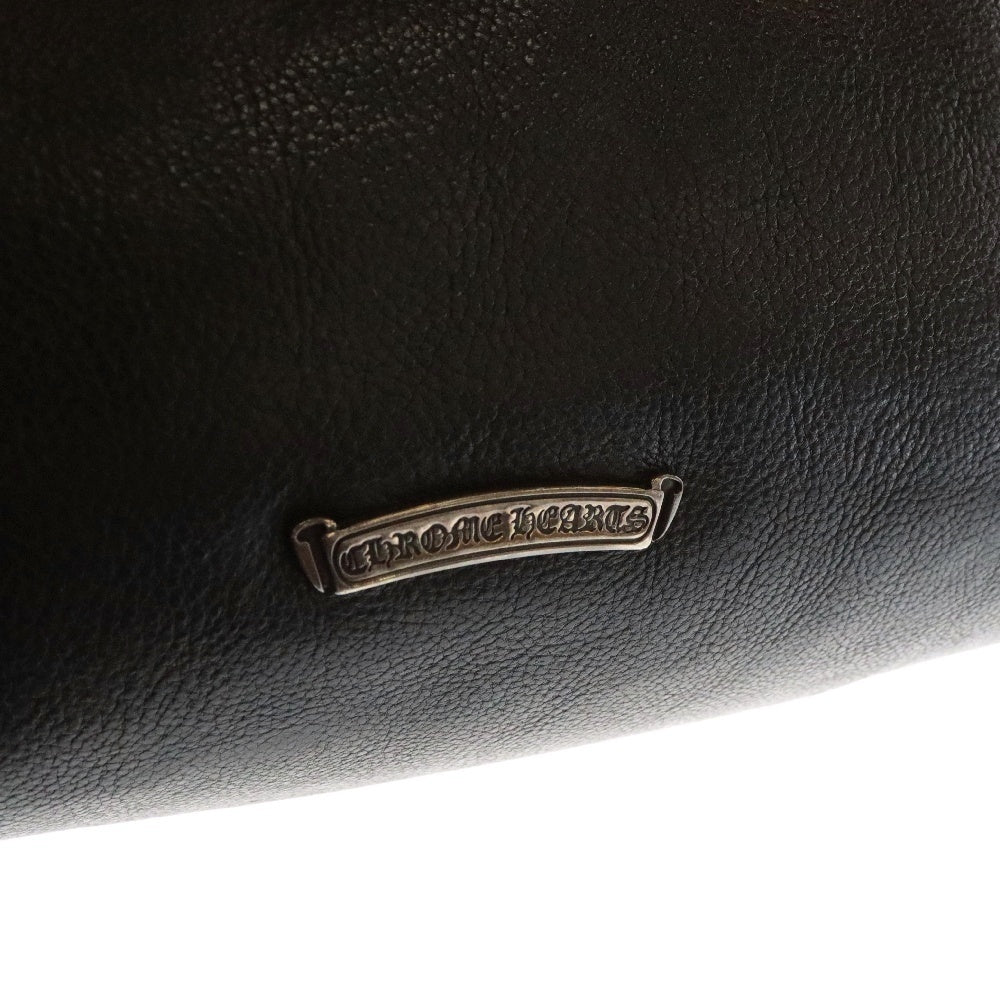 CHROME HEARTS(クロムハーツ) TOTE W SNP セメタリートート マルチクロスパッチ付きレザートートバッグ ブラック/マルチカラー