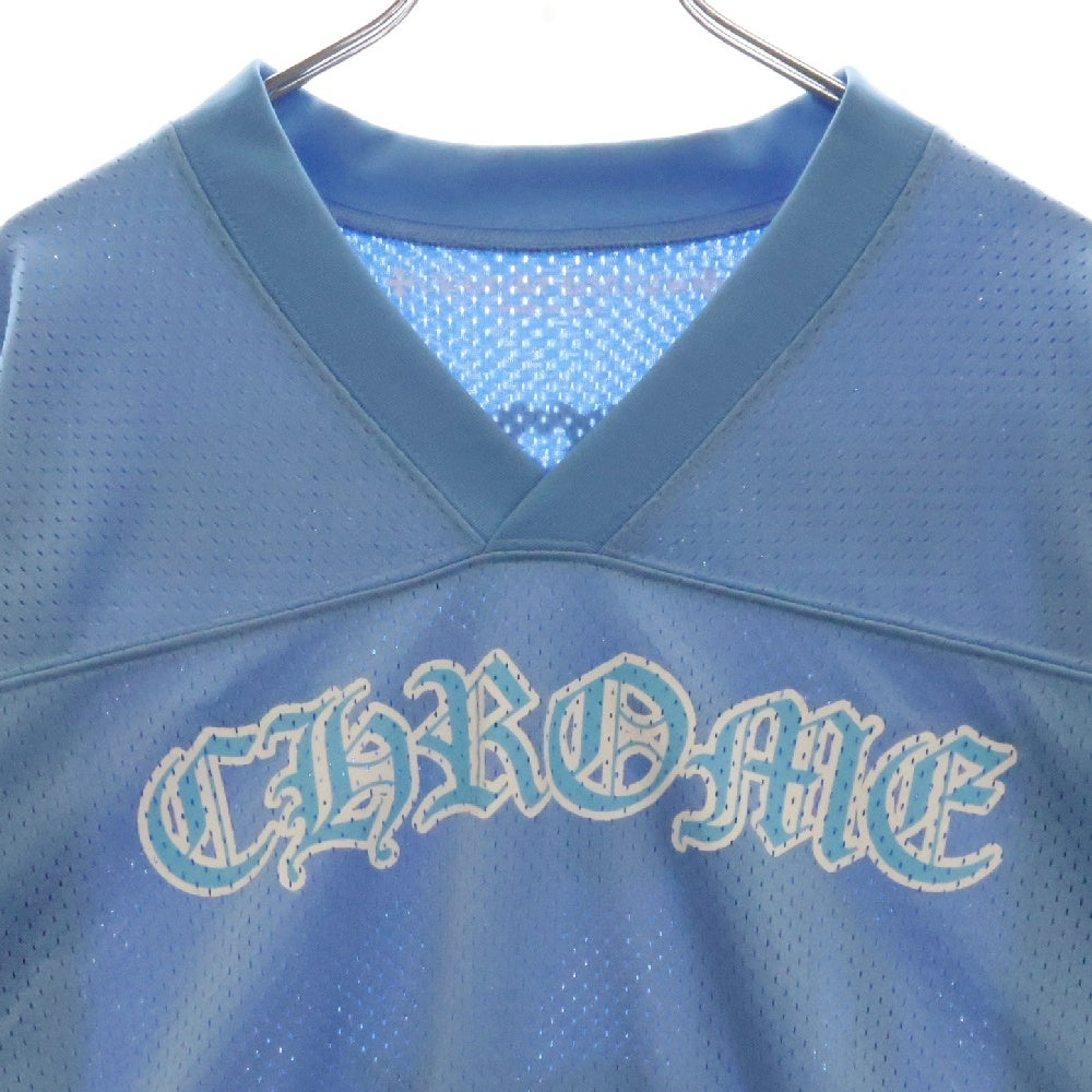 CHROME HEARTS(クロムハーツ) MESH WARM UP JERSEY L/S T-SHRT CHプリント メッシュ L/S Tシャツ 長袖カットソー ブルー