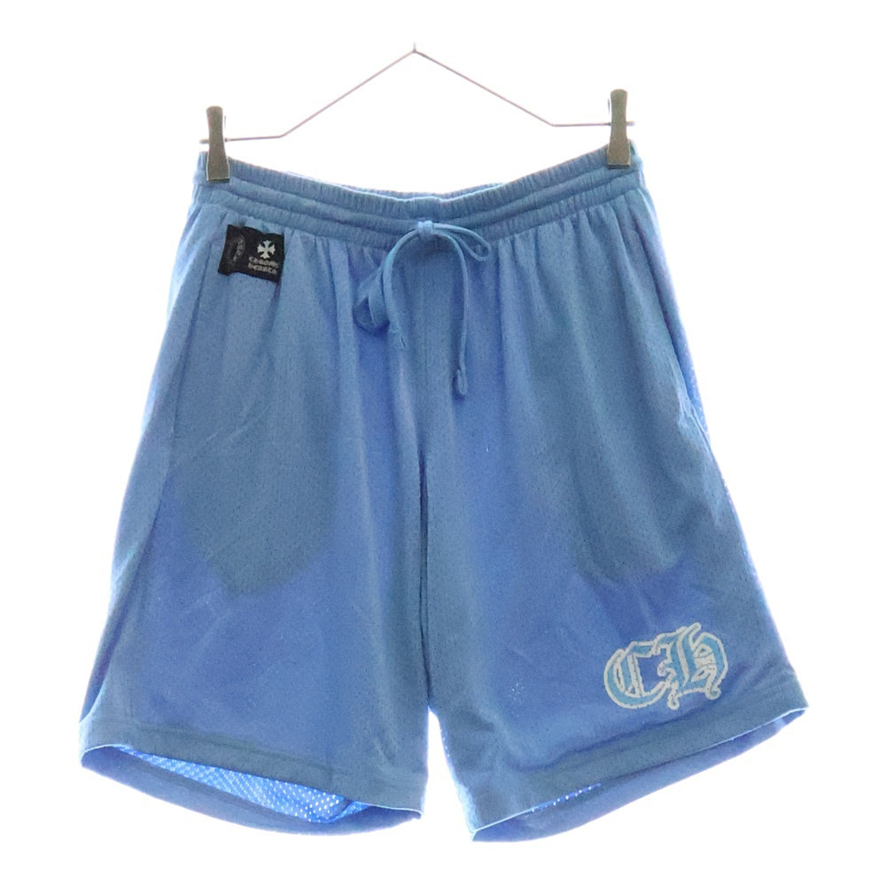 CHROME HEARTS(クロムハーツ) MESH VARSITY SHORTS CHプリント メッシュハーフパンツ ショートパンツ ブルー