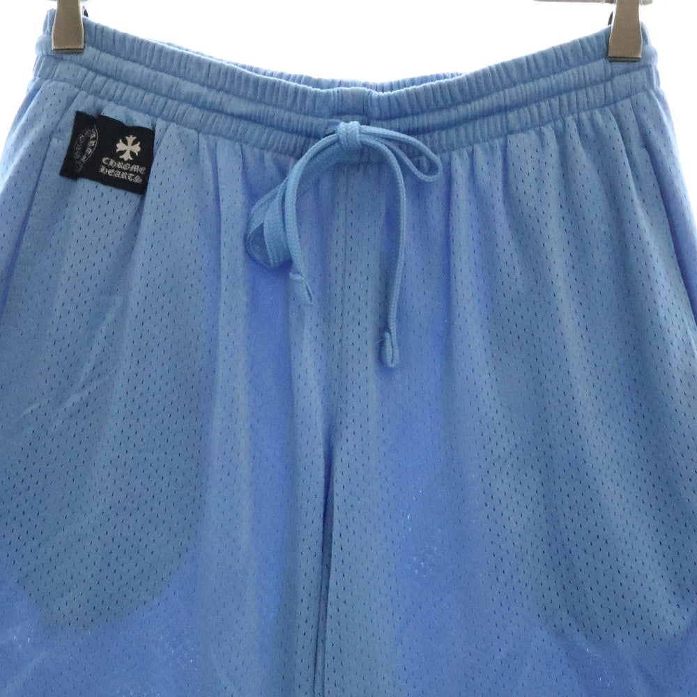 CHROME HEARTS(クロムハーツ) MESH VARSITY SHORTS CHプリント メッシュハーフパンツ ショートパンツ ブルー