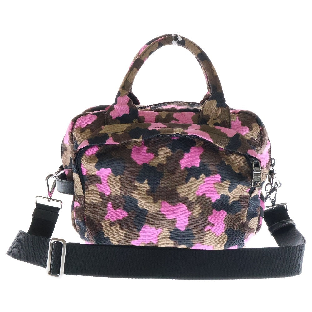 PRADA(プラダ) 2WAY 三角ロゴプレート カモフラ柄 ハンド ショルダーバッグ マルチカラー