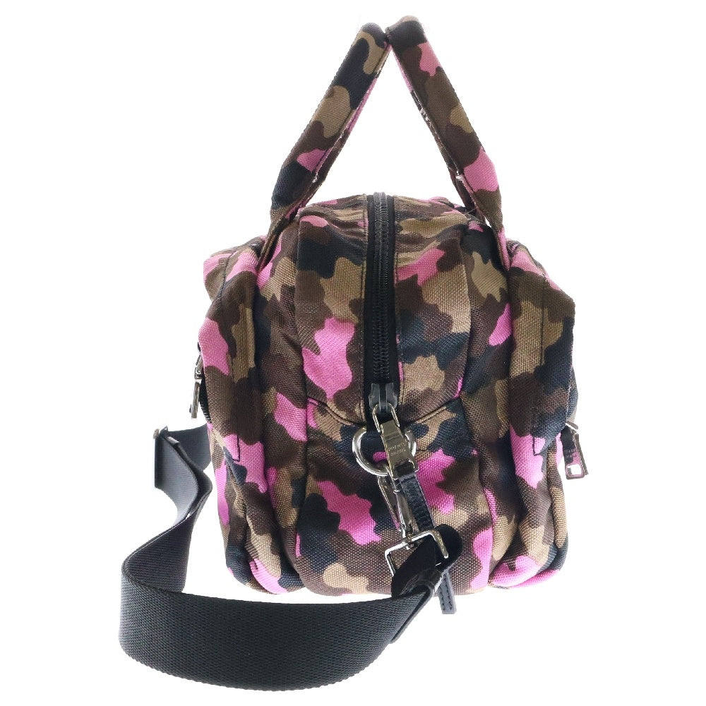 PRADA(プラダ) 2WAY 三角ロゴプレート カモフラ柄 ハンド ショルダーバッグ マルチカラー