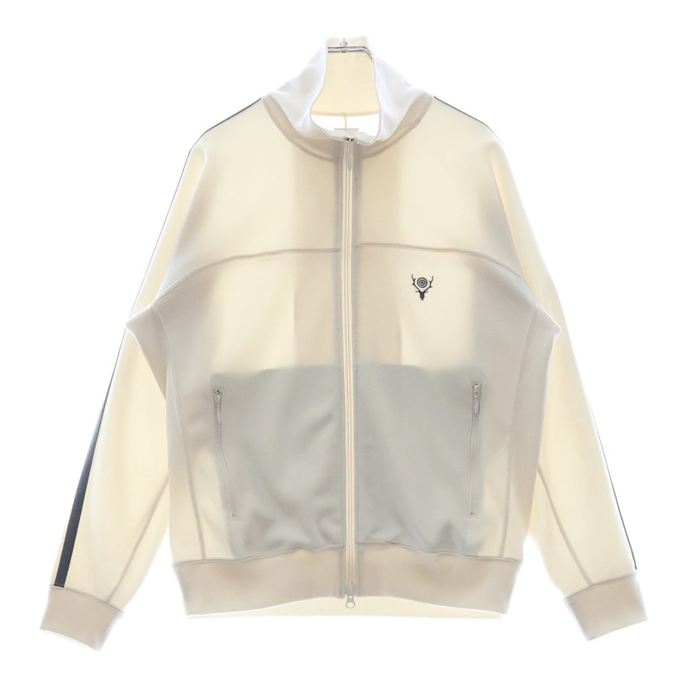 SOUTH2 WEST8(サウス2ウエスト8) TRAINER JACKET ロゴ刺繍 サイドライン トラックジャケット KP889 ホワイト