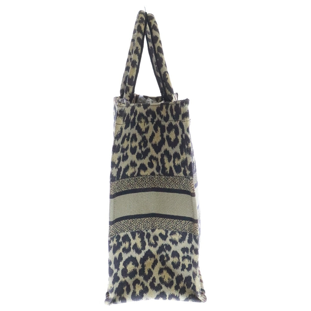 DIOR(ディオール) Leopard Book Tote Large ブックトート レオパード ハンドバッグ ブラウン