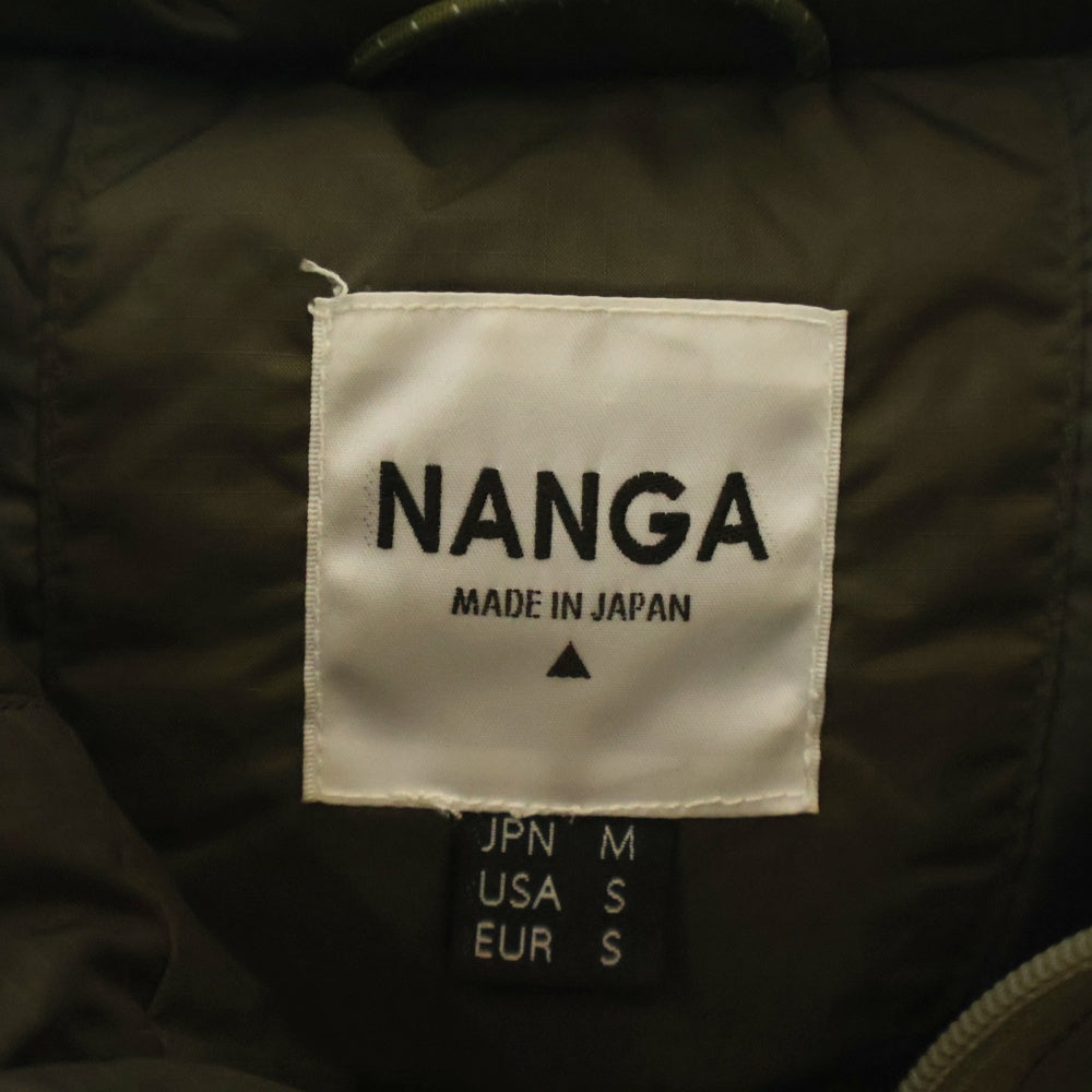 NANGA(ナンガ) ジップアップ ナイロン ダウンジャケット 0749-55-1016 カーキ
