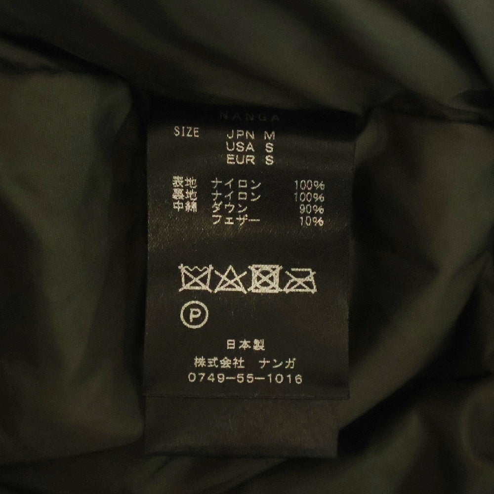 NANGA(ナンガ) ジップアップ ナイロン ダウンジャケット 0749-55-1016 カーキ