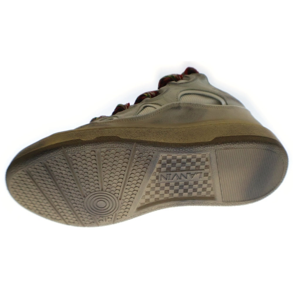 LANVIN(ランバン) LEATHER CURB ヴィンテージ加工 レザーカーブ ローカットスニーカー FM-SKRK11-DEST-A23