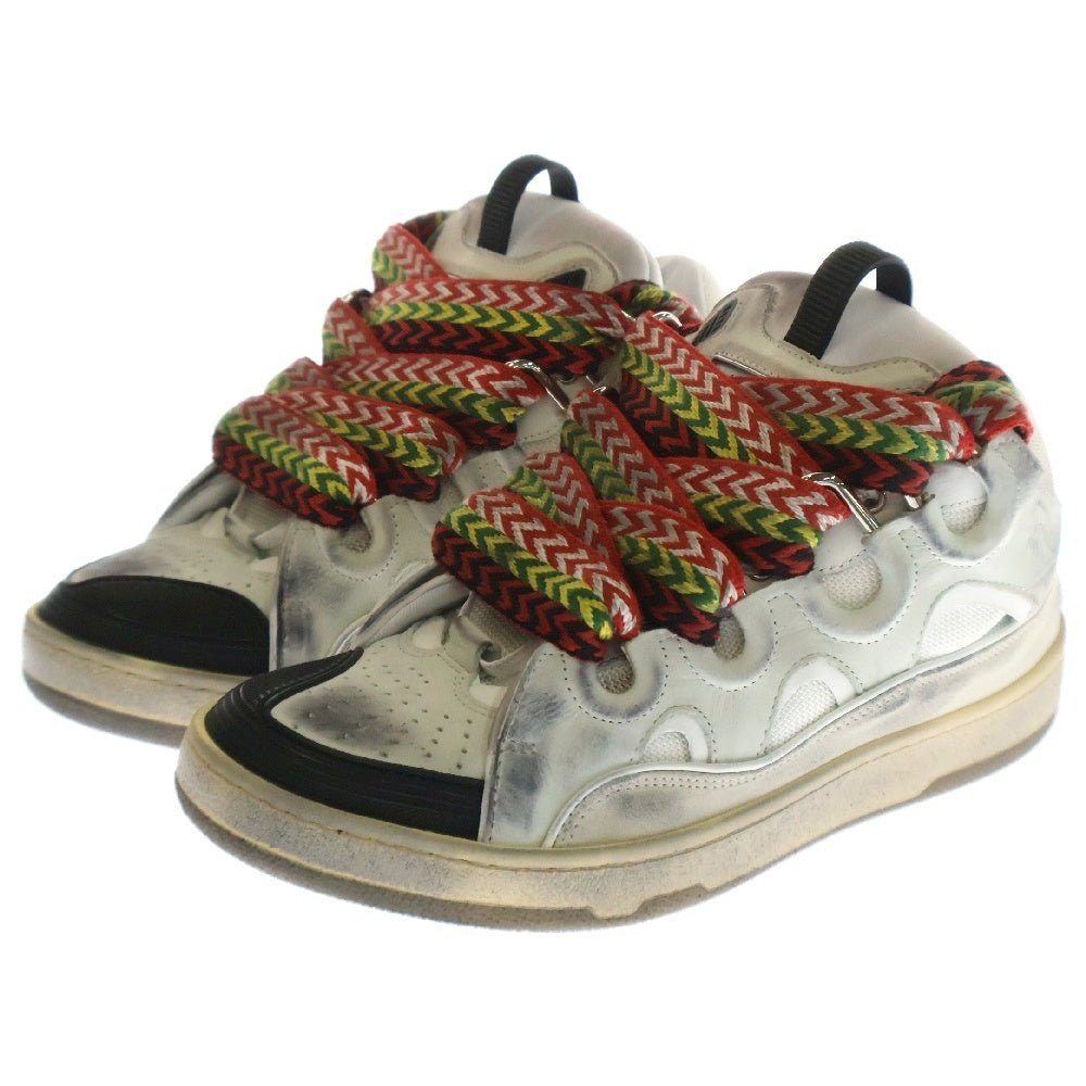 LANVIN(ランバン) LEATHER CURB ヴィンテージ加工 レザーカーブ ローカットスニーカー FM-SKRK11-DEST-A23